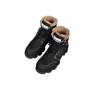 NEW GANNI hiking boot in black